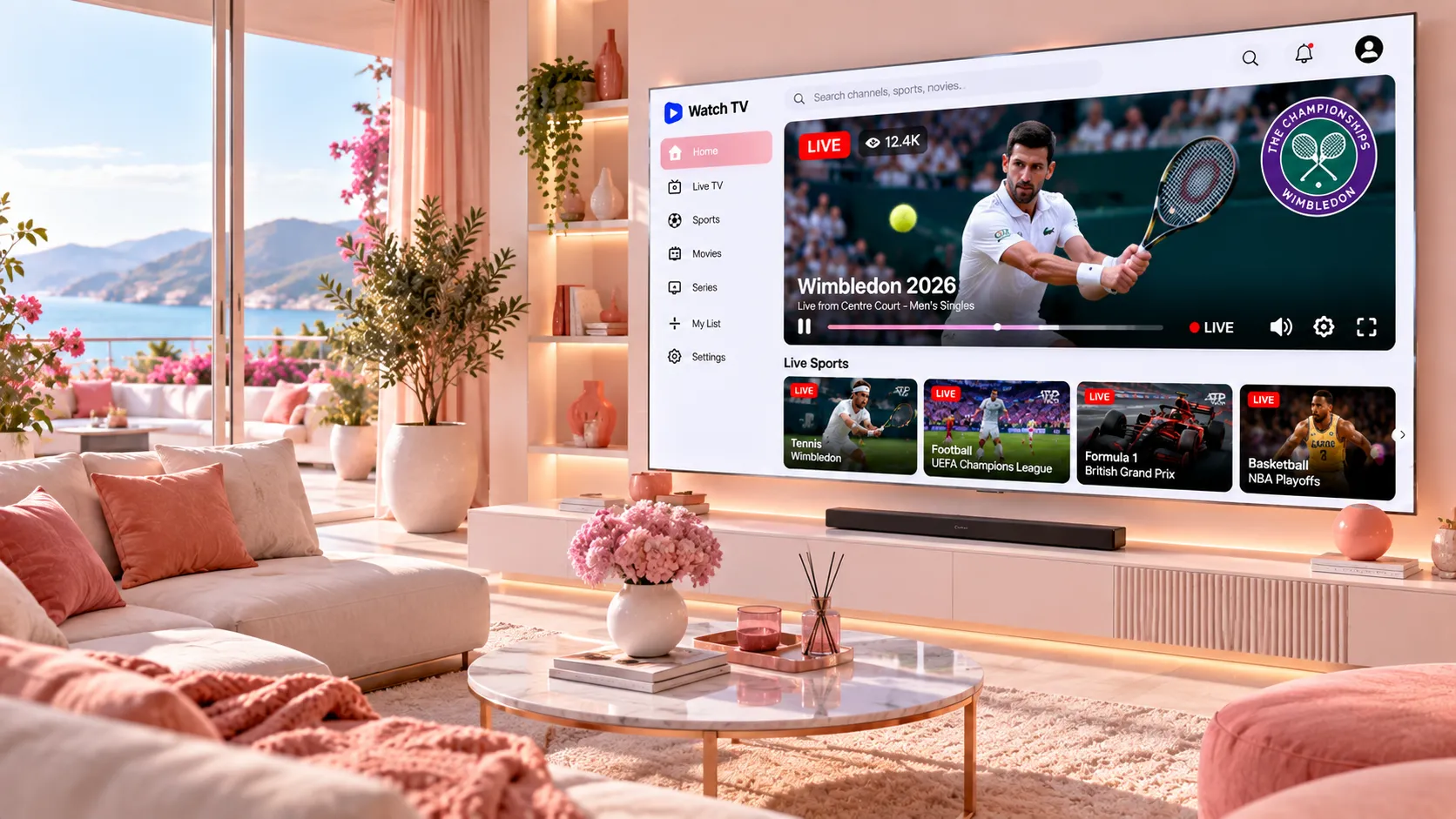 Vergleich Sport-Streaming-Dienste auf einem Smart-TV: MagentaSport, DAZN und Sky WOW